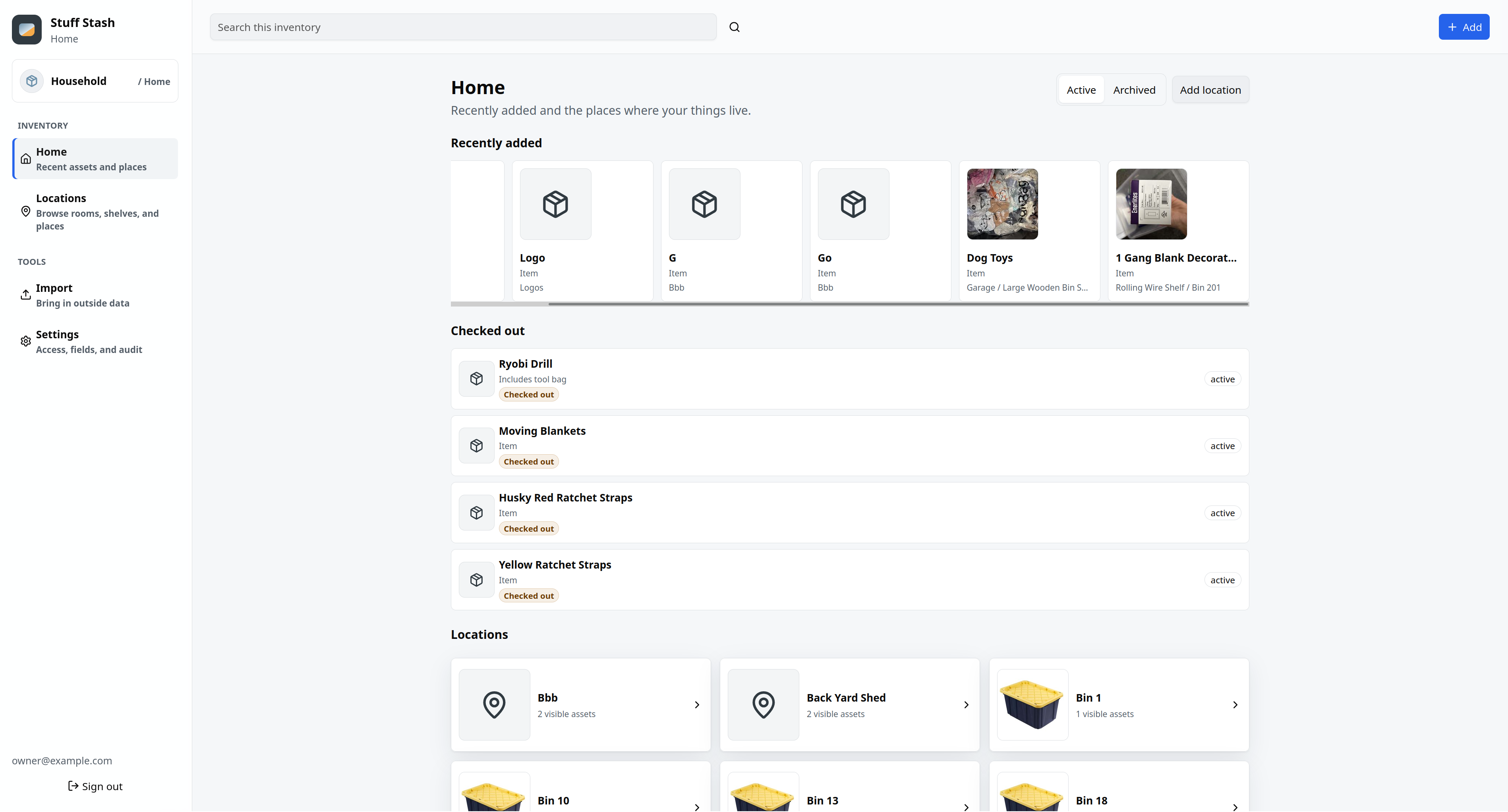 Web Client Home View