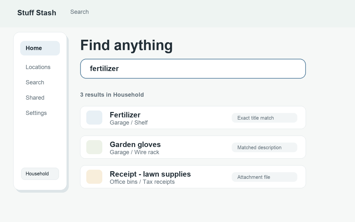 Search preview